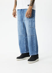 Richmond Hemp Workwear Jeans - Worn Blue