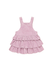 Cord Frill Overall Dress - Orchid
