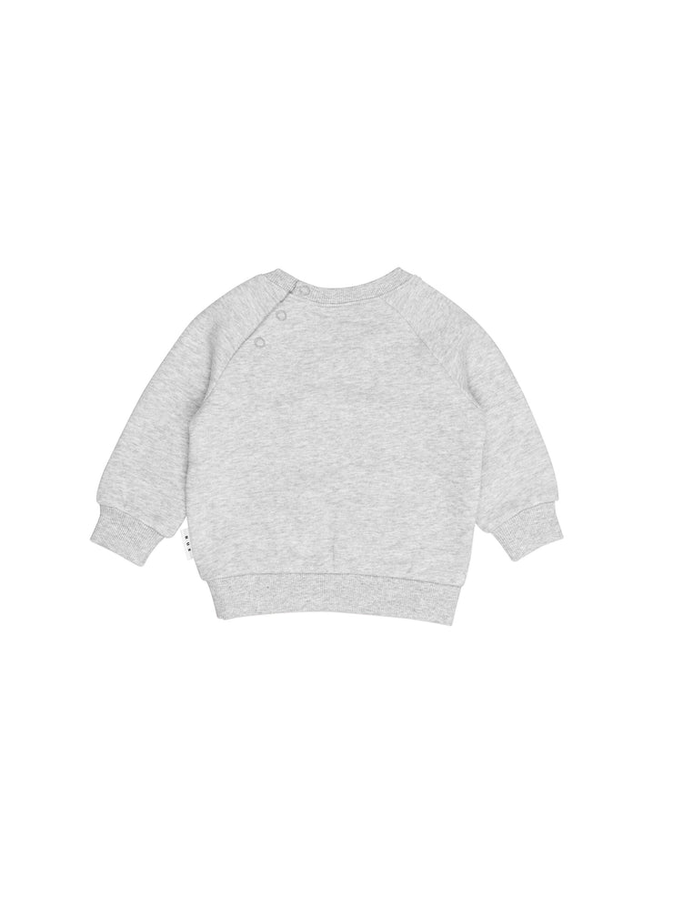 Furry Dino Sweatshirt - Grey Marle