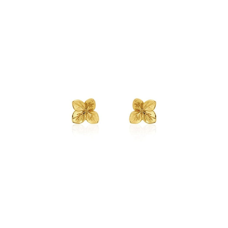 Gold Hydrangea Stud Earring