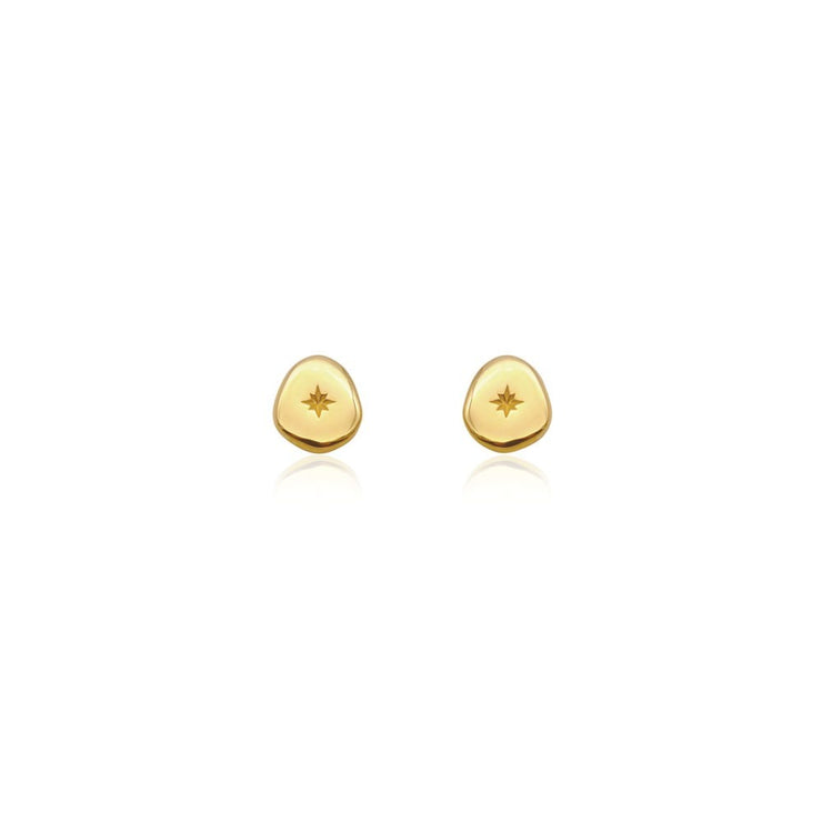 Gold Vega Stud Earrings