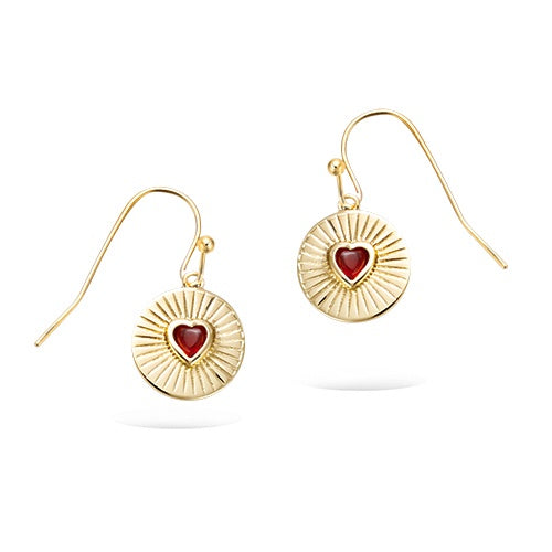 18K Heart of Gold Earrings
