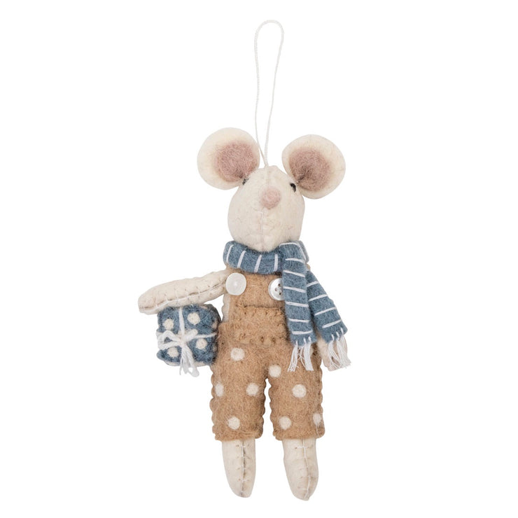 Hanging Christmas Decorations: Boy Mouse