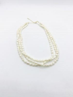 Triple Pearl Strand Necklace