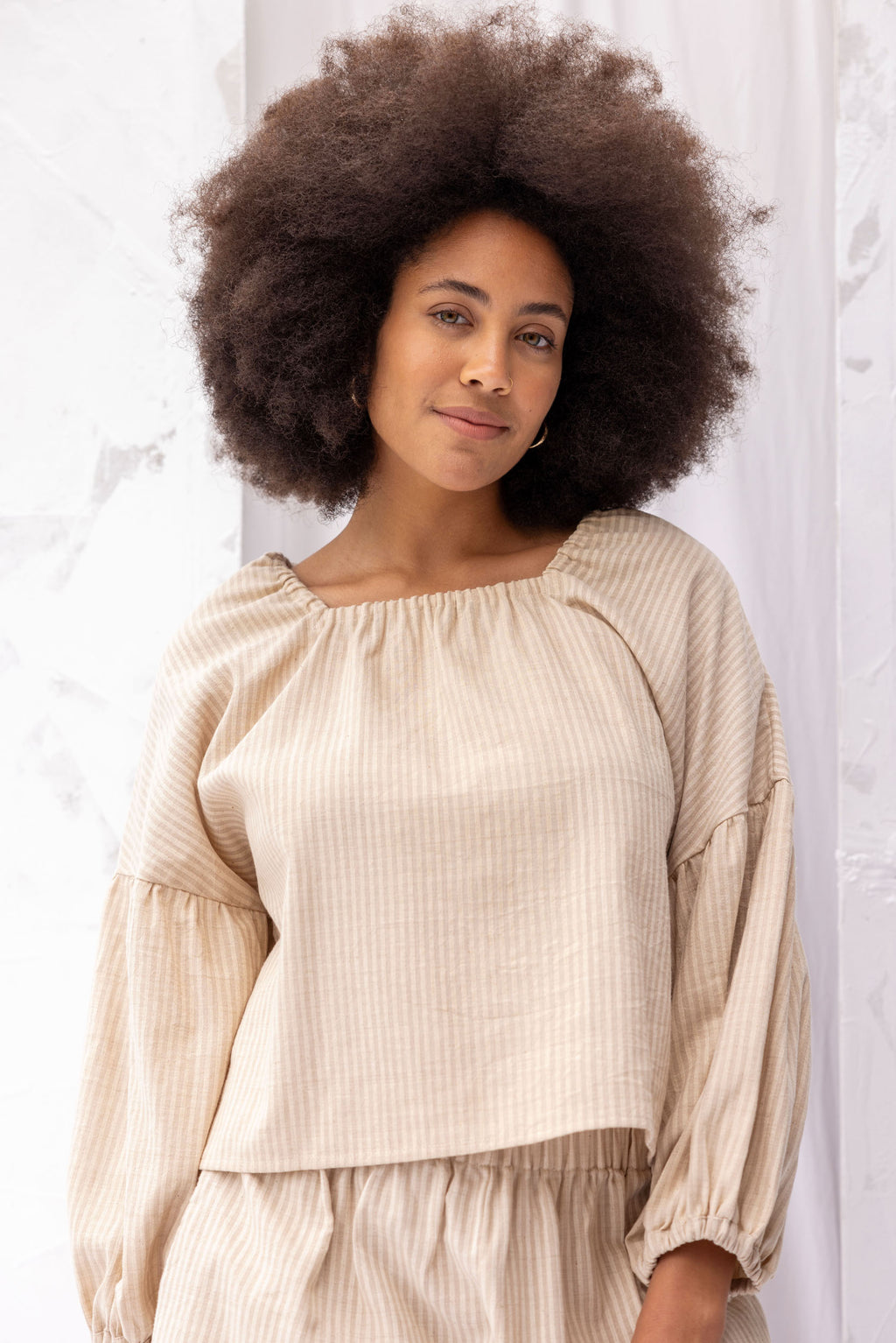 ReCreate Mahina Top - Cream Stripe
