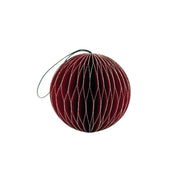 Classic Red Paper Sphere w Silver Ornament 8.5cm”