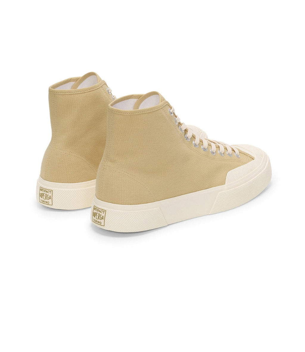2433 Works High Cut Cotton Canvas Beige Off White