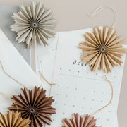 Off White Hanging Star Ornament 10cm