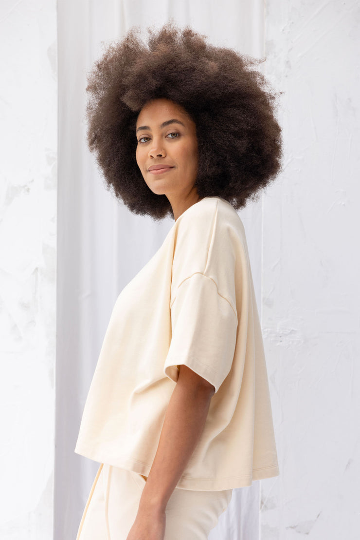ReCreate Joy Sweatshirt Tee - Natural Was $139 Now