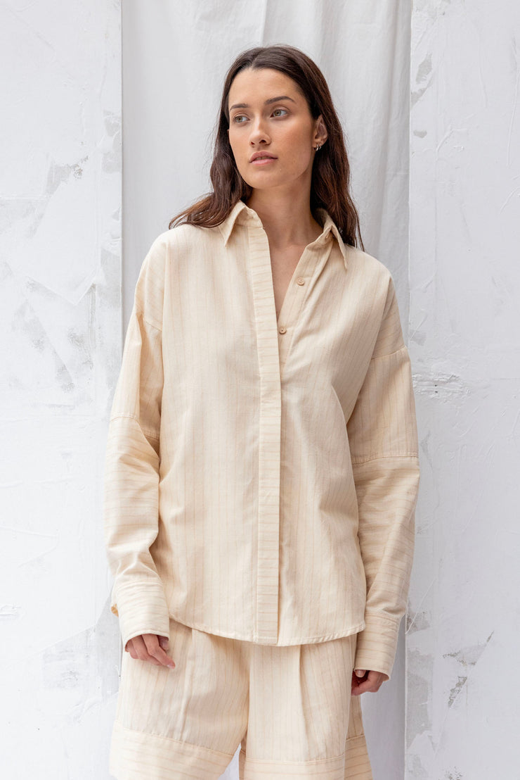 ReCreate Finders Shirt - Natural Stripe - Coming Soon