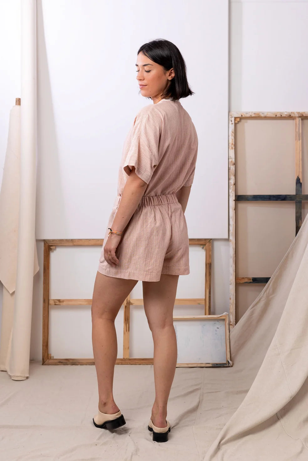 ReCreate All Day Shorts - Pink Stripe