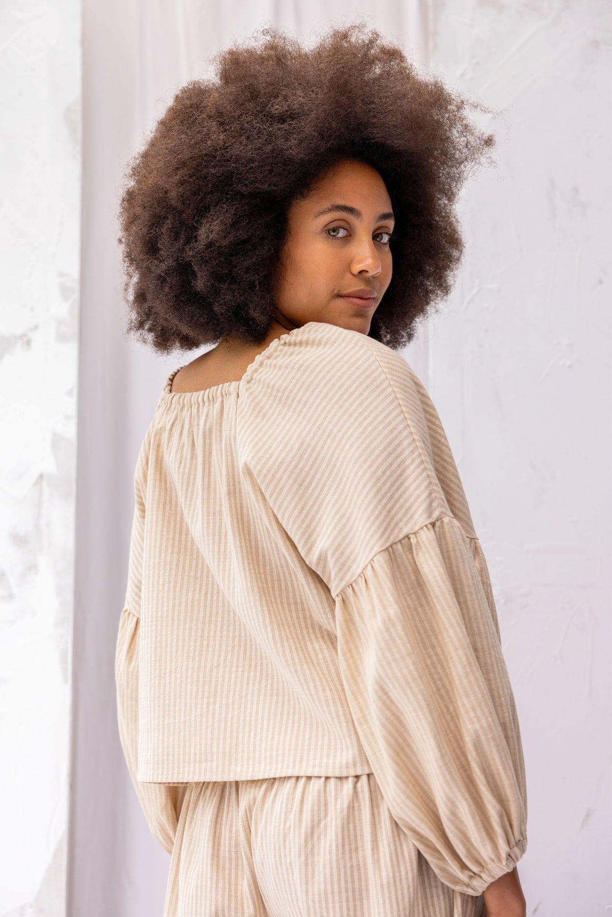 ReCreate Mahina Top - Cream Stripe