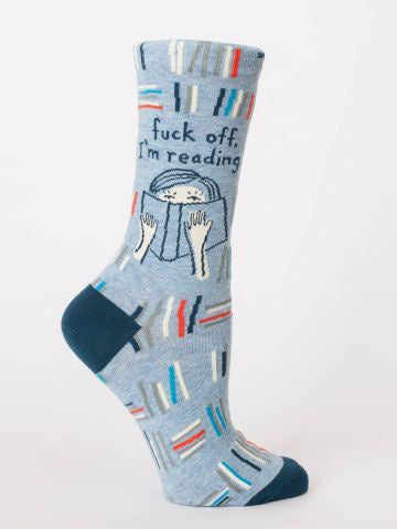 Womens Crew Socks - I'm Reading
