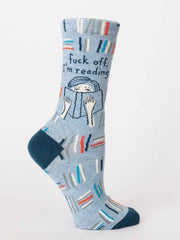 Womens Crew Socks - I'm Reading