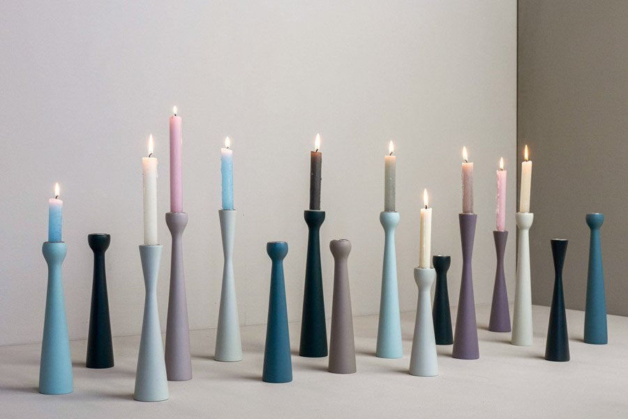 Wooden Candleholder 20cm Sand