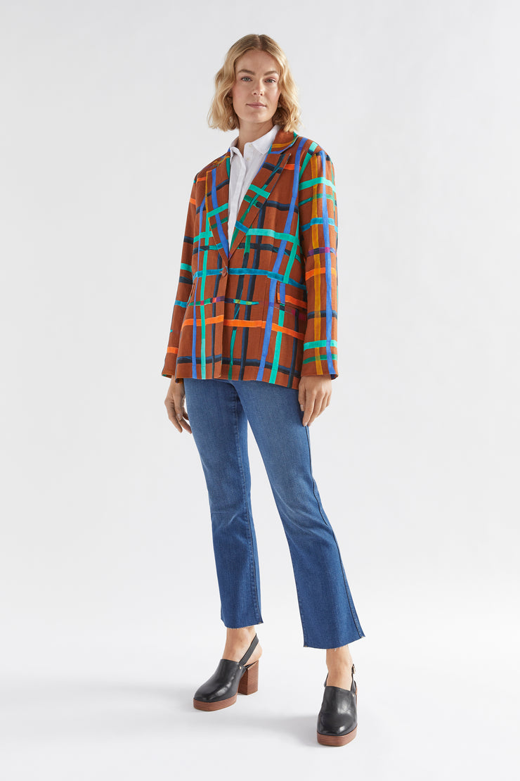 Elk Ilona Print Blazer - Brea Check Last One Was $459 Now