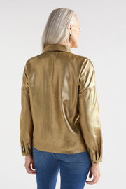 Elk Luche Shirt - Gold Metallic - Last One Was $259 Now