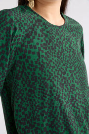 Elk Muraa Top - Green Sinda Print