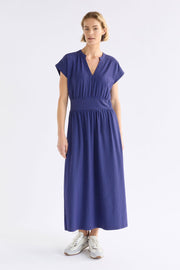 Elk Evve Dress - Chocolate/Cobalt