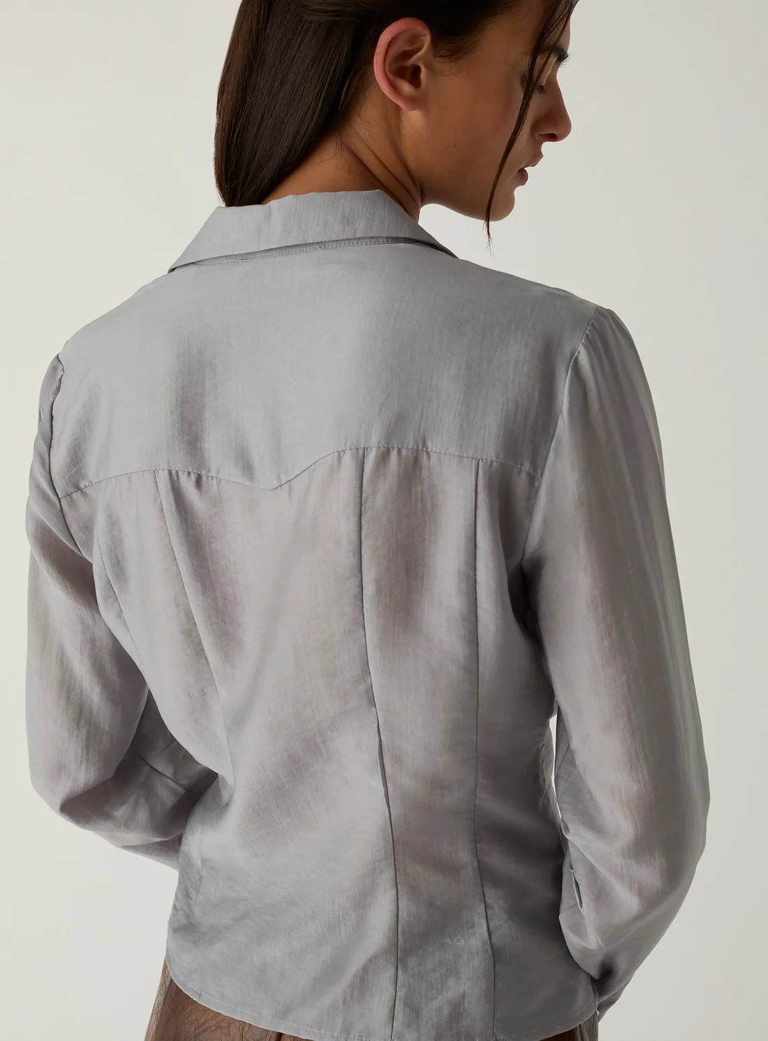 Arwen Ruched Blouse - Grey
