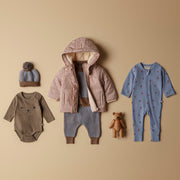 Check Puffer Jacket - Amber Check