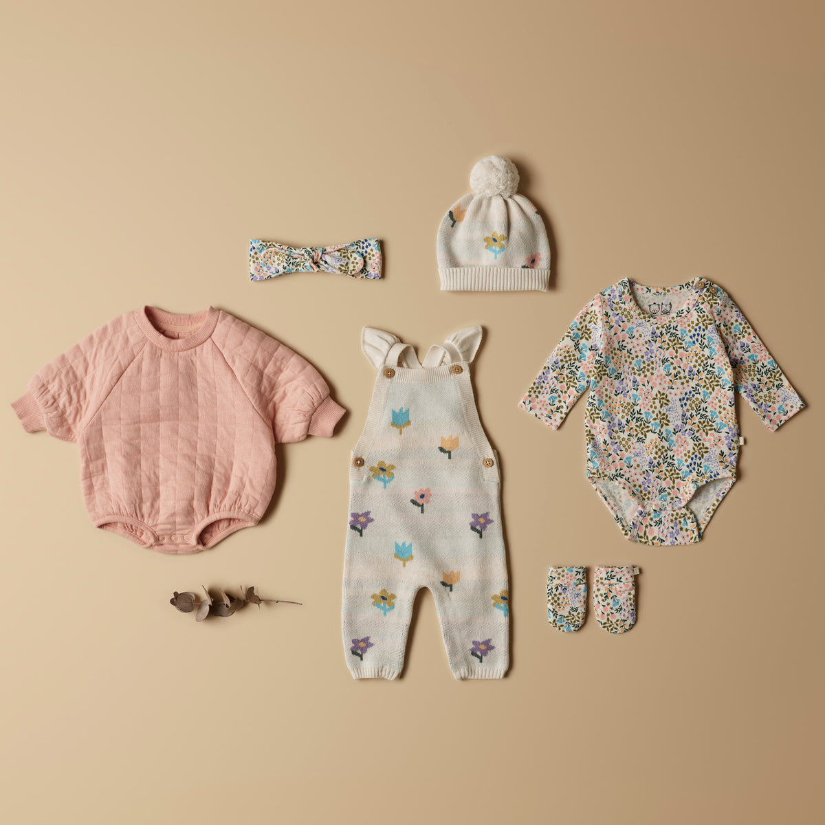 Organic Quilted Bodysuit - Pretty Pink Was $60 Now