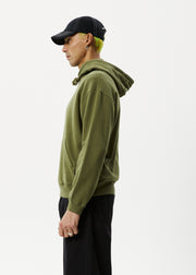 Enjoyment Recycled Pull On Hoodie -Military