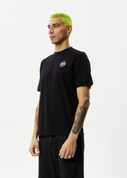 Solar Flare Recycled Retro Fit Tee - Black