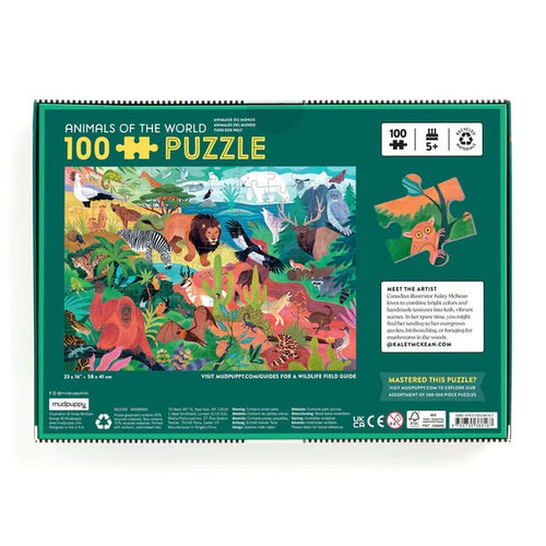100 Piece Puzzle - Animals of The World