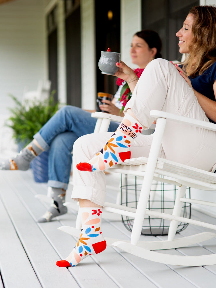 Womens Crew Socks - Aunts Are The Shit