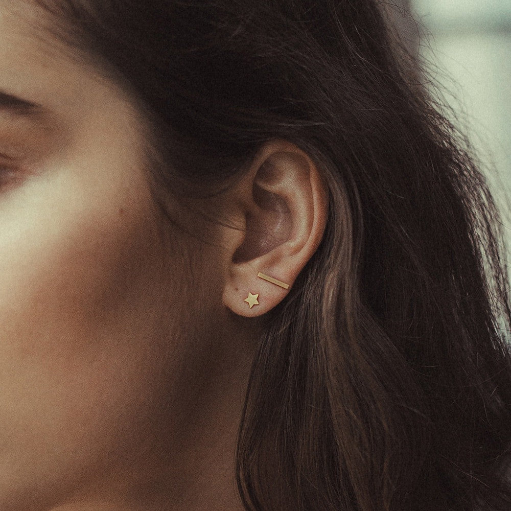 Bar Stud Earrings