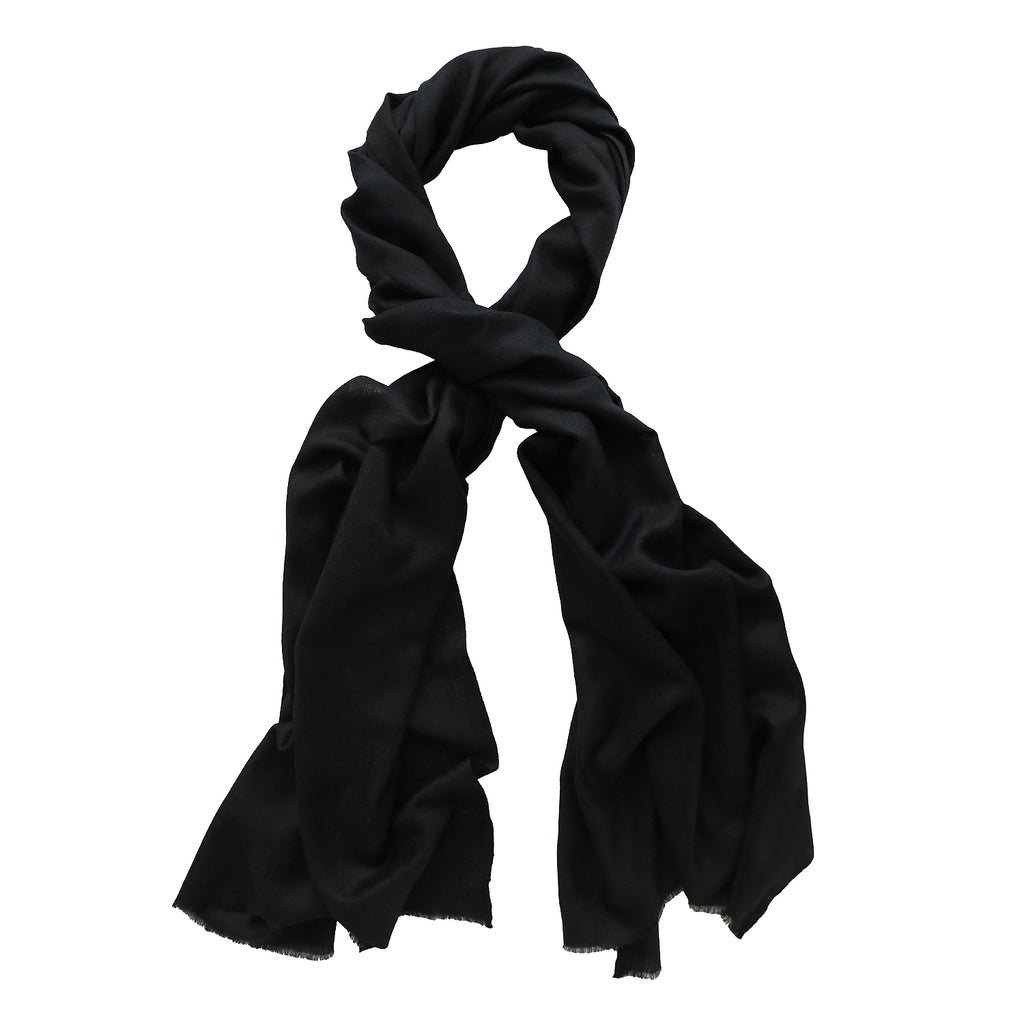 Black Wool/Silk Scarf