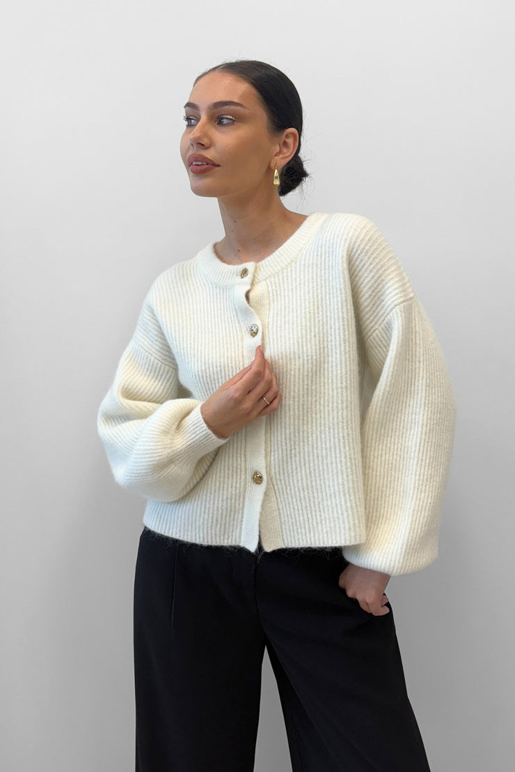 Cropped Party In A Cardi - Ivory