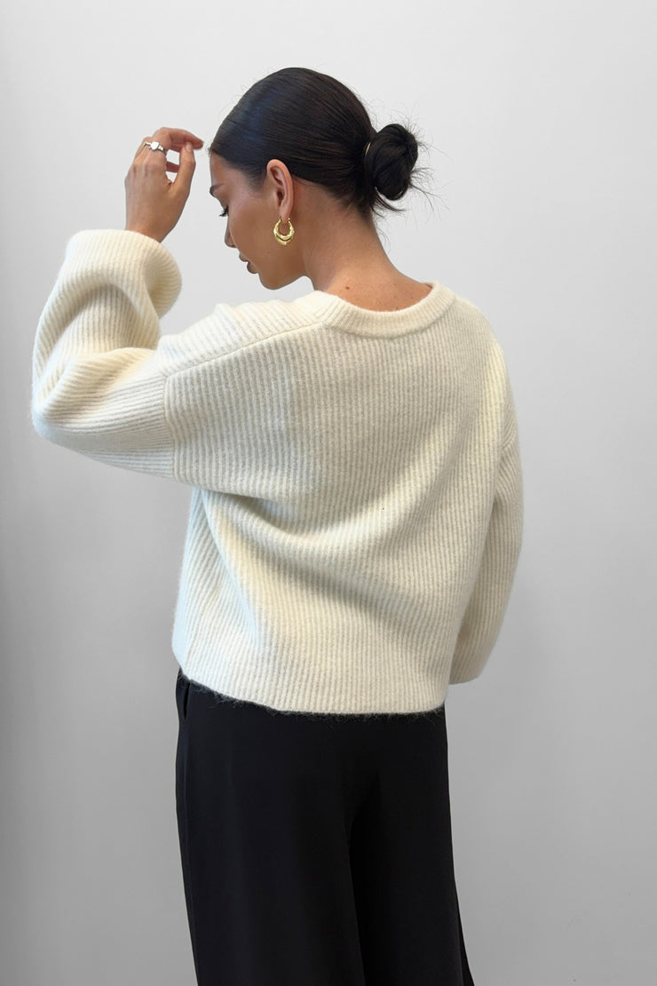 Cropped Party In A Cardi - Ivory