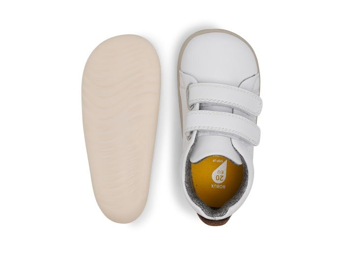 Bobux Grass Court - White + Caramel Last Sizes - Was $85  Now