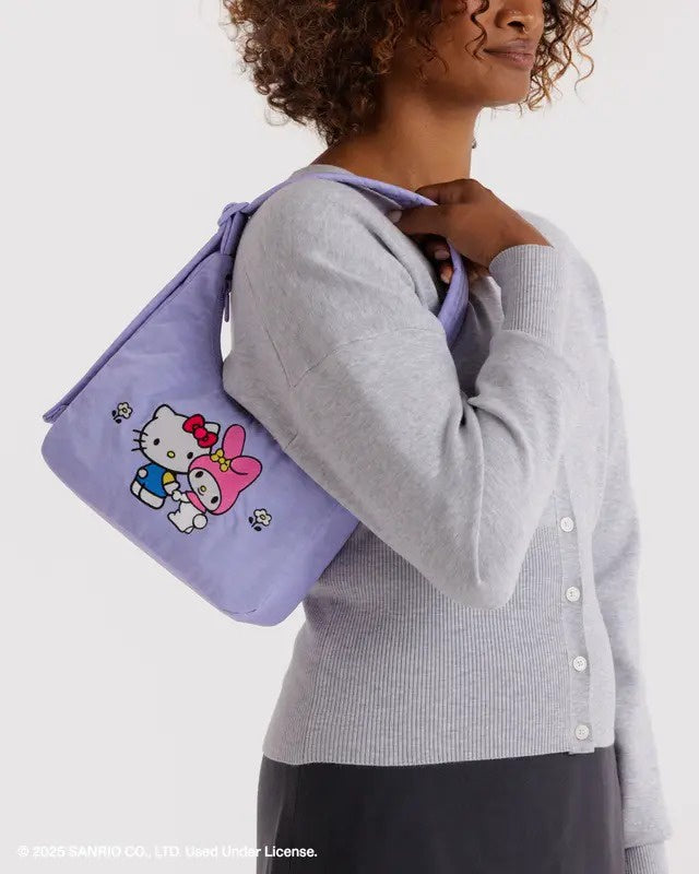 Baggu Mini Nylon Shoulder Bag - Embroidered Hello Kitty