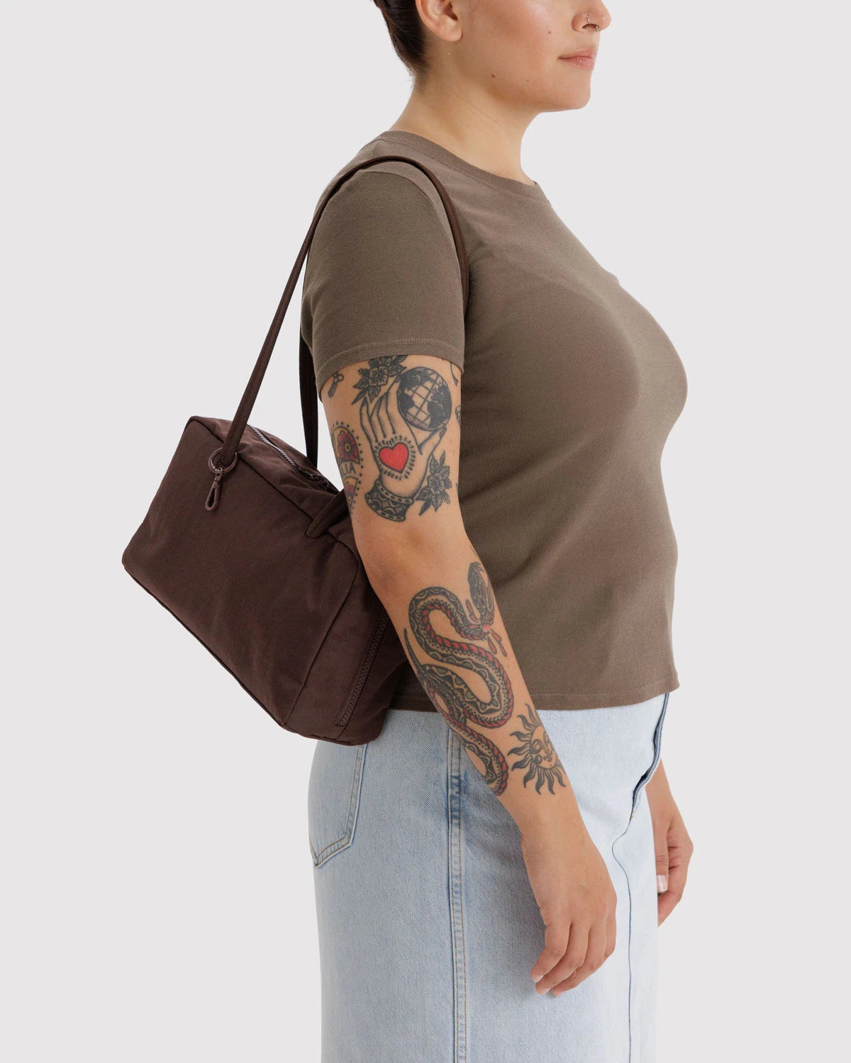 Baggu Nylon Bowler Bag - Leopard