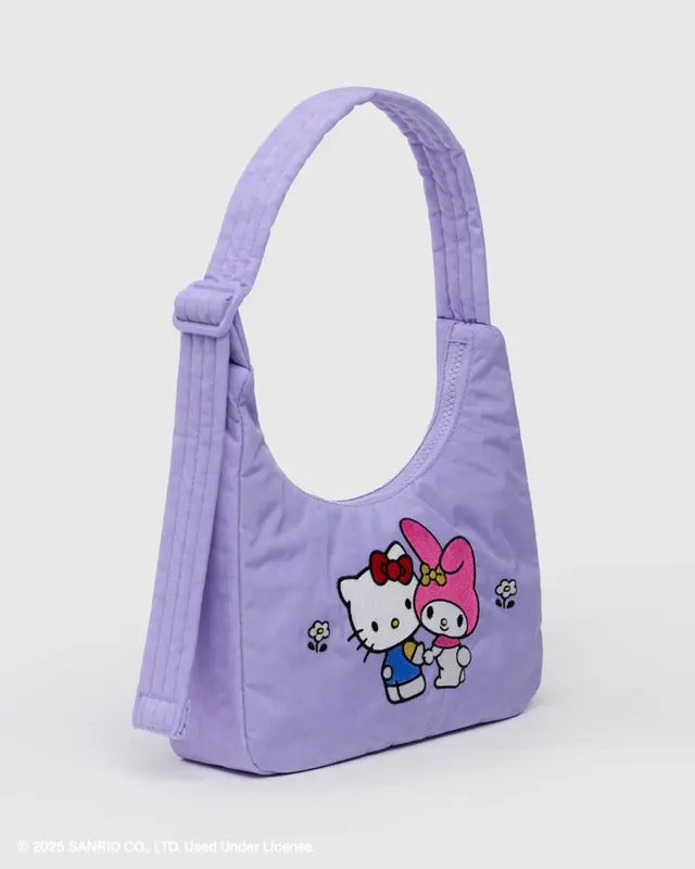 Baggu Mini Nylon Shoulder Bag - Embroidered Hello Kitty