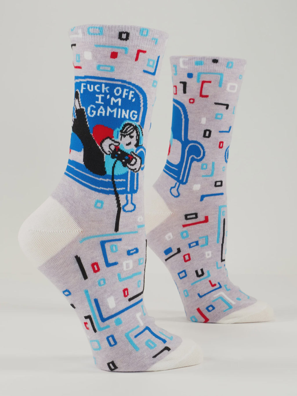 Womens Crew Socks - Fuck Off I'm Gaming