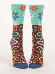 Womens Crew Socks - I Dig Dirt