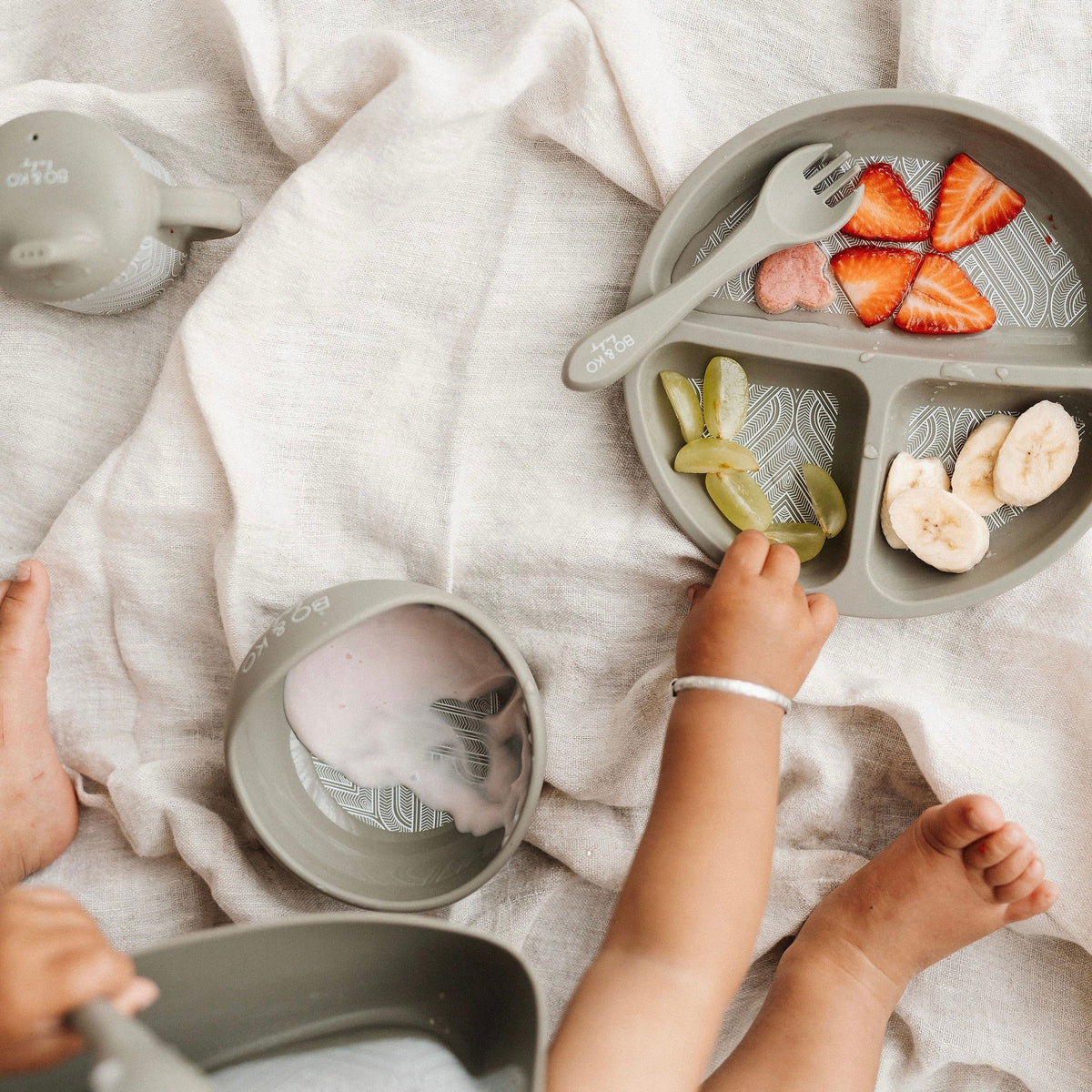 6  Piece Essentials Feeding Set -Khaki