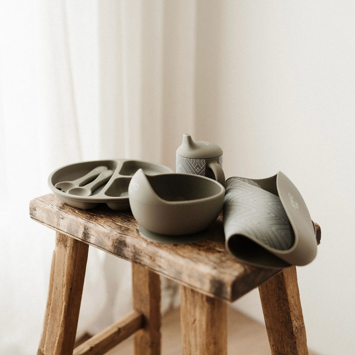 6  Piece Essentials Feeding Set -Khaki