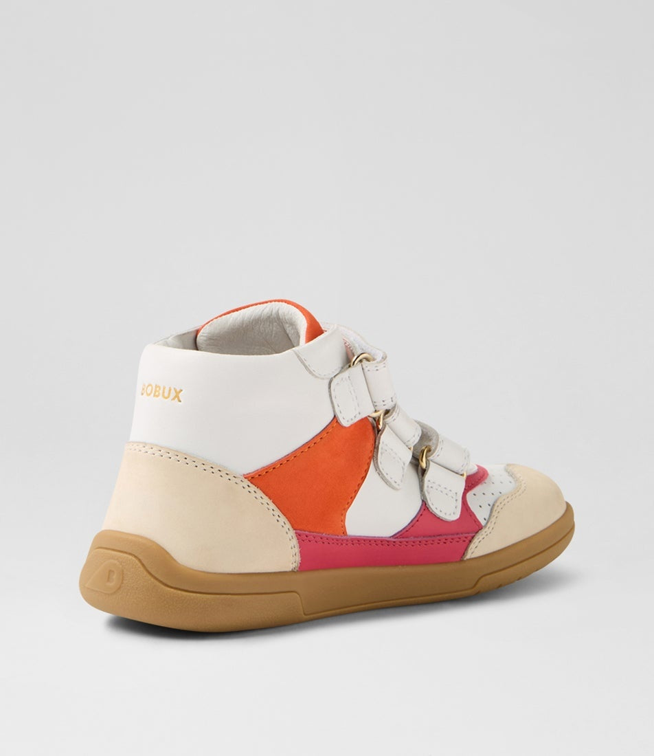 Bobux Step Up Harley - Rad Raspberry-Nasturtium Was $115 Now