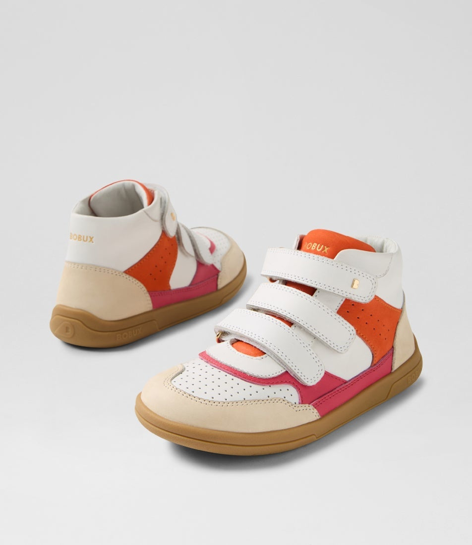 Bobux Step Up Harley - Rad Raspberry-Nasturtium Was $115 Now