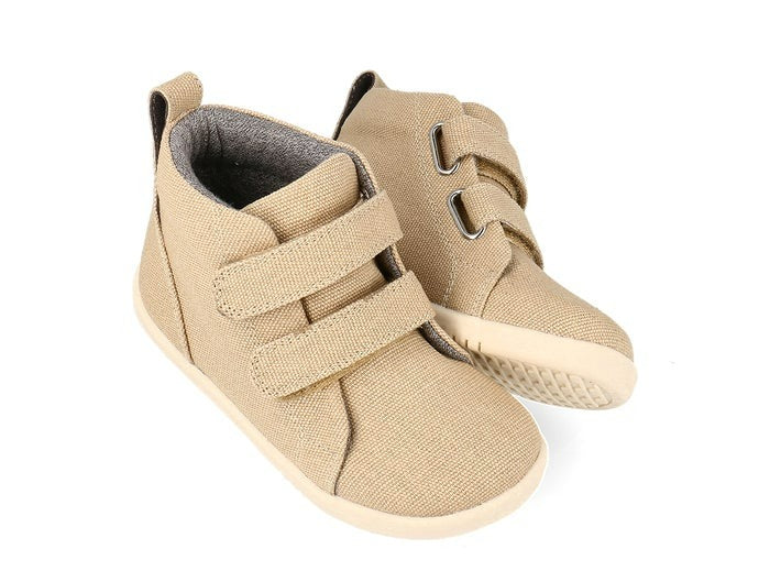 Bobux Grass Court Hi Canvas - Oat Milk