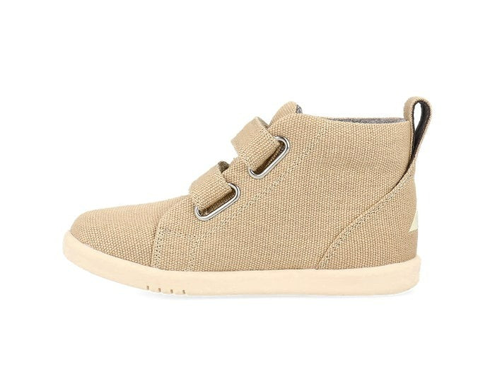 Bobux Grass Court Hi Canvas - Oat Milk