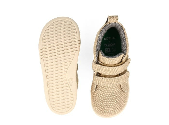 Bobux Grass Court Hi Canvas - Oat Milk