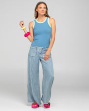 Bellissimo Tank Top - Dusty Blue