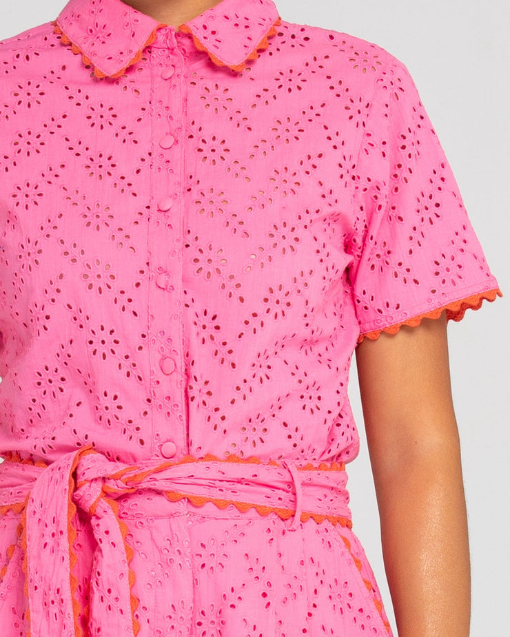Brazil Shirt - Broderie Pink Last One Was $197 Now