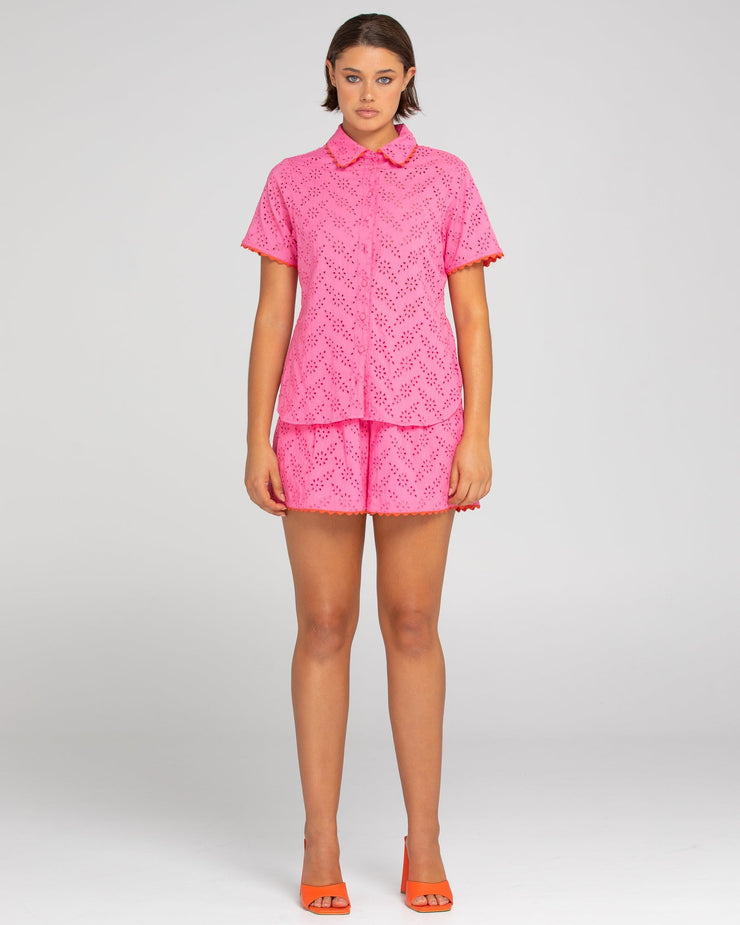 Brazil Shirt - Broderie Pink Last One Was $197 Now
